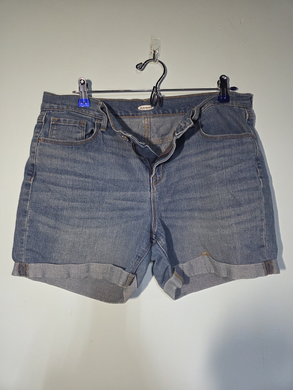Old Navy Women's Light Blue Denim Cuffed Shorts